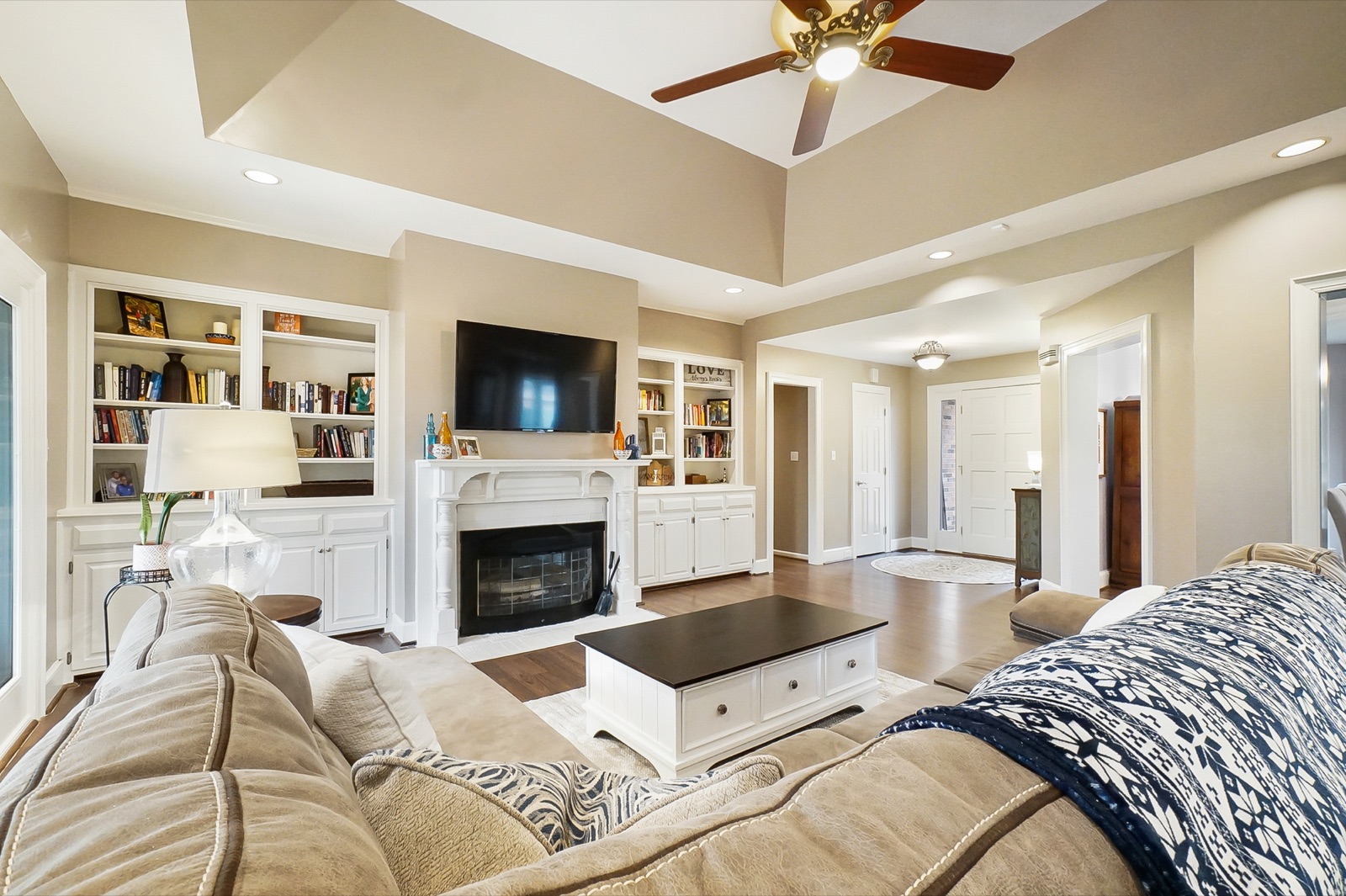 Warm, light-filled living room